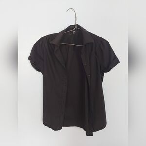 Black Button-Up Blouse
